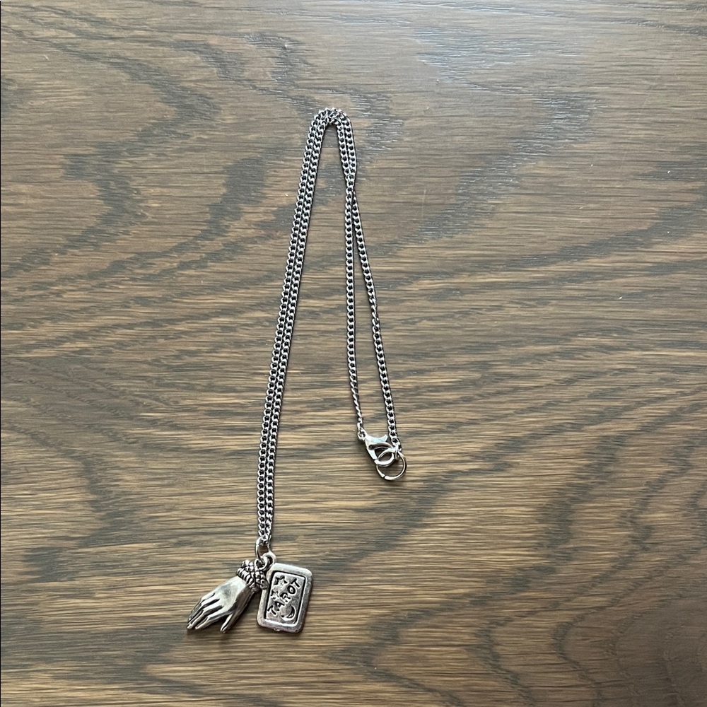 Unique Silver Charm Necklace